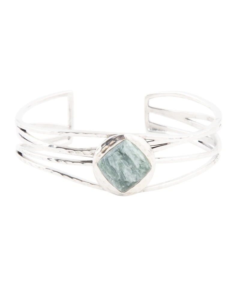 Barse Terra Genuine Seraphinite Kite Cuff Bracelet