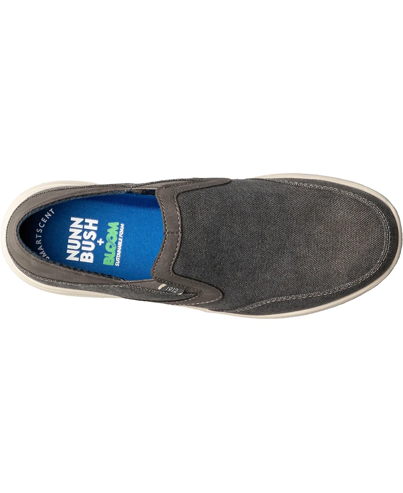 Nunn Bush Men's Conway Ez Canvas Moc Toe Slip On Shoes