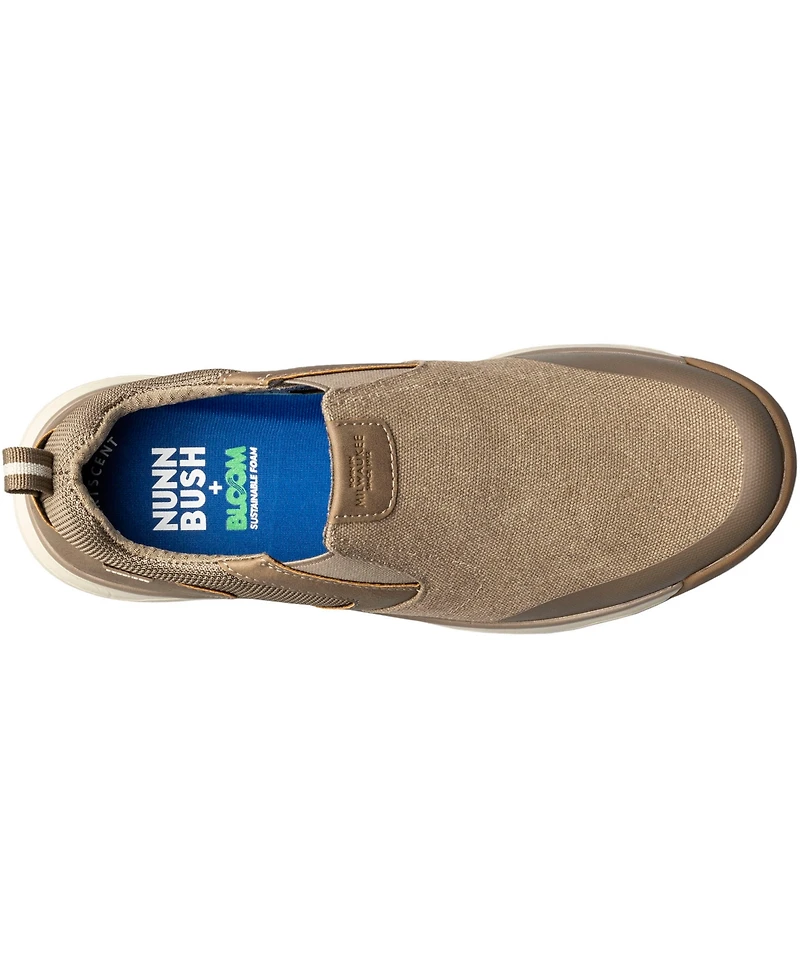 Nunn Bush Men's Sedona Canvas Moc Toe Slip On Shoes