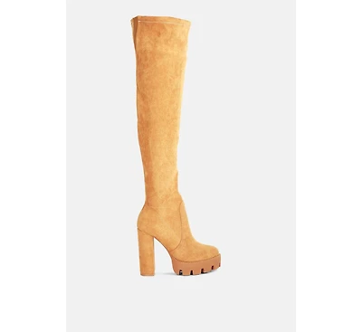 maple faux suede Over the Knee boots