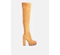 maple faux suede Over the Knee boots