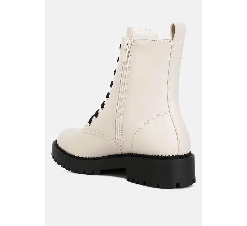 Forter Faux Leather Lace Up Boots Women