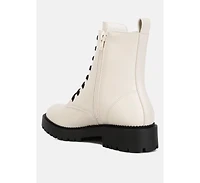 Forter Faux Leather Lace Up Boots Women