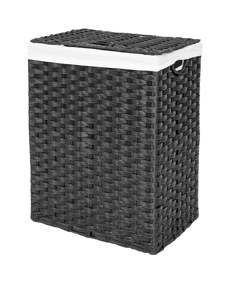 Seville Classics Handwoven Lidded Laundry Hamper