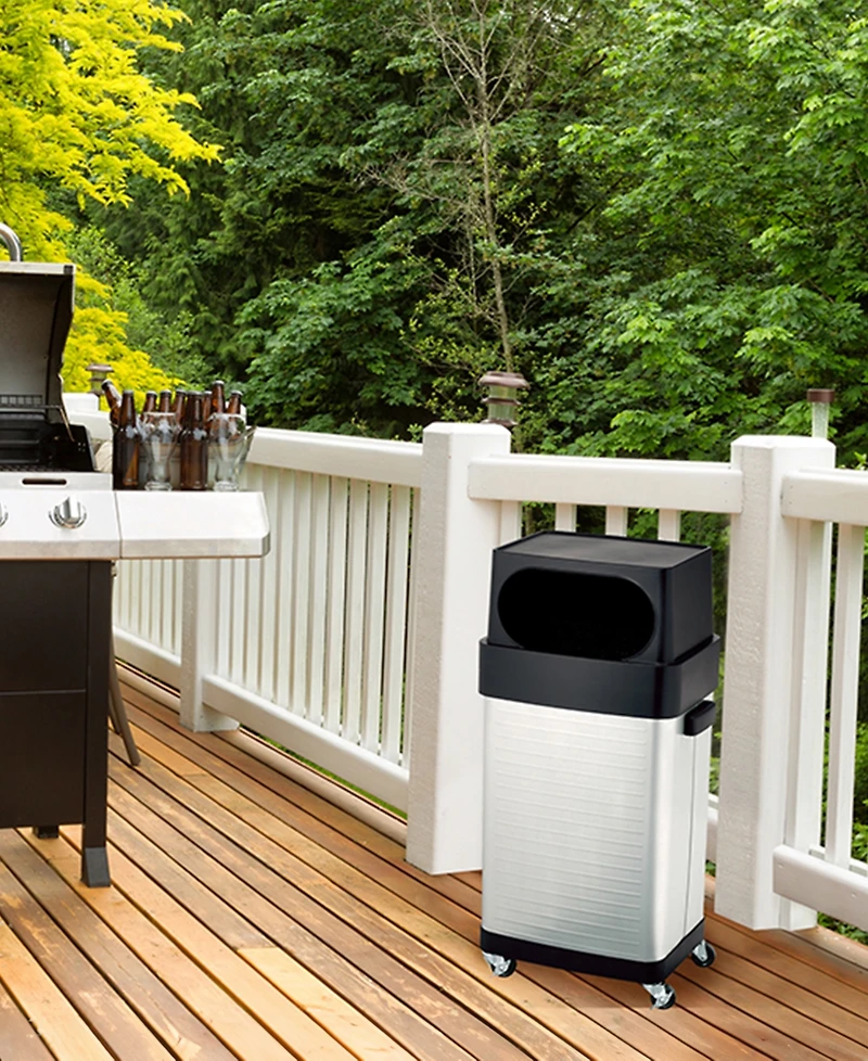 Seville Classics 17-Gallon Wheeled Trash Bin