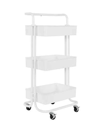 Seville Classics 3-Tier Steel Cart with Handle