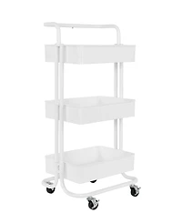 Seville Classics 3-Tier Steel Cart with Handle
