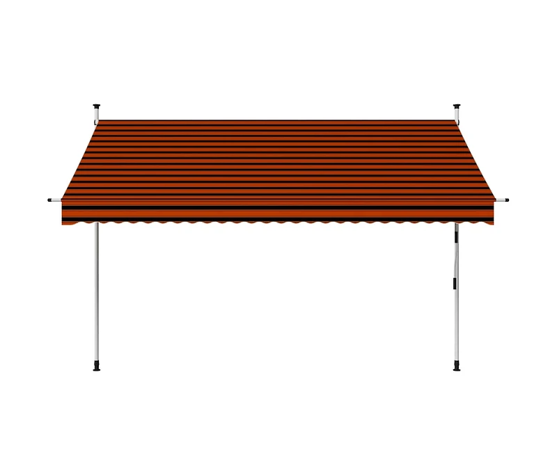 Manual Retractable Awning 118.1" Orange and Brown