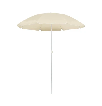 Outdoor Parasol with Steel Pole Sand 70.9"