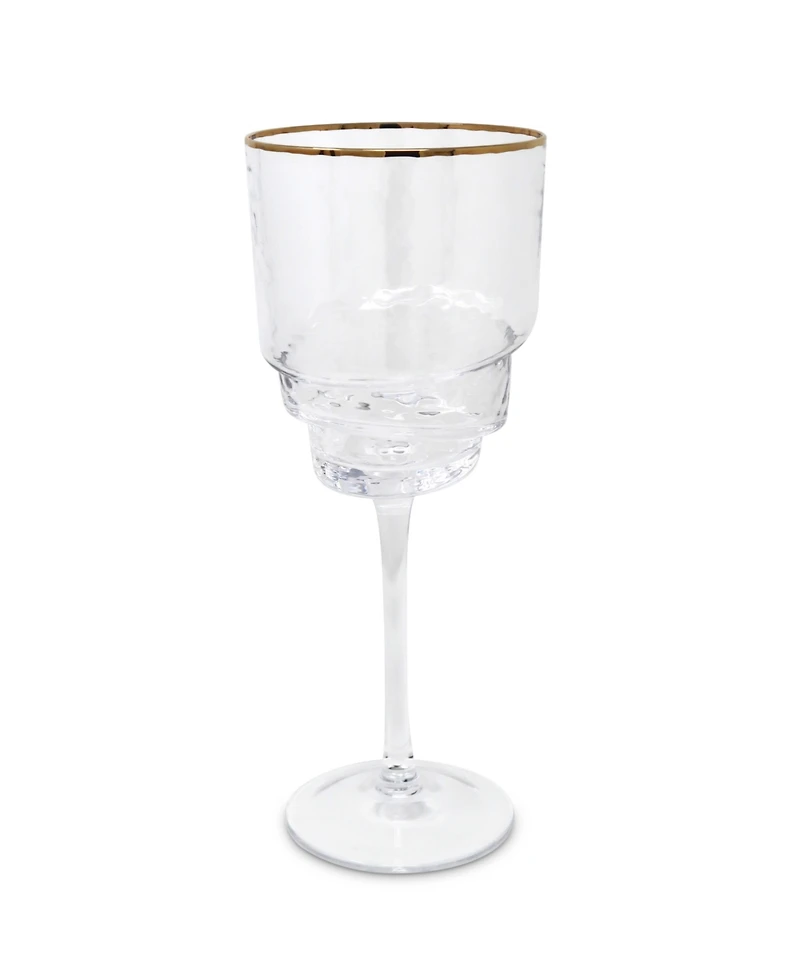 Vivience Shaped Bottom Rim Wine Glasses, Set of 6