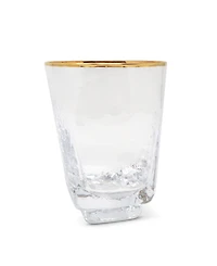 Vivience Square Shaped Rim Hammered Tumbler Glasses, Set of 6