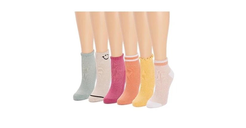 Muk Luks Women's Set of 6 Dream Step Mini Crew Socks