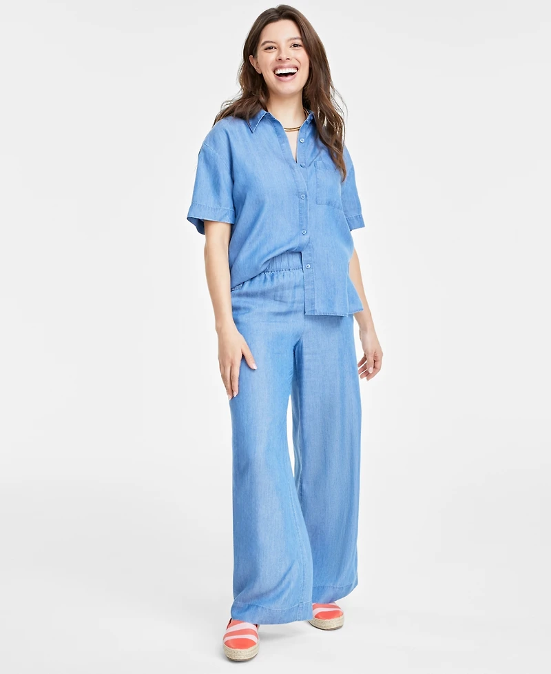 On 34th Women's Easy Button Front Shirt, Created for Macy's