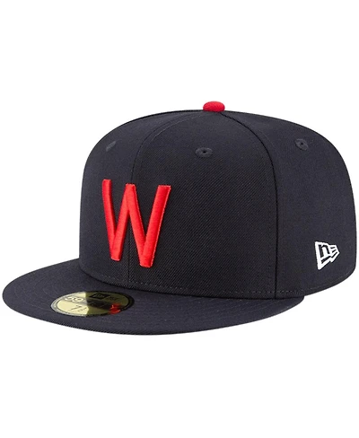 Men's New Era Navy Washington Senators Cooperstown Collection Wool 59FIFTY Fitted Hat