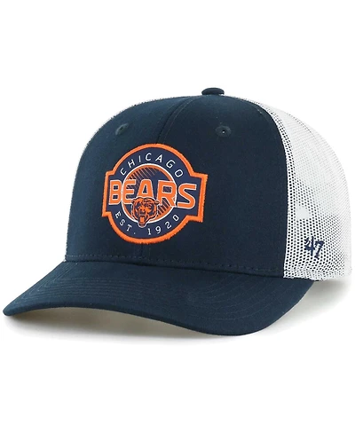 Youth Boys and Girls '47 Brand Navy, White Chicago Bears Scramble Adjustable Trucker Hat