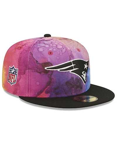 Men's New Era Pink, Black England Patriots 2022 Nfl Crucial Catch 59FIFTY Fitted Hat