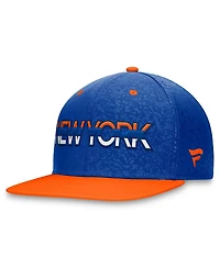 Men's Fanatics Royal, Orange New York Islanders Authentic Pro Rink Two-Tone Snapback Hat
