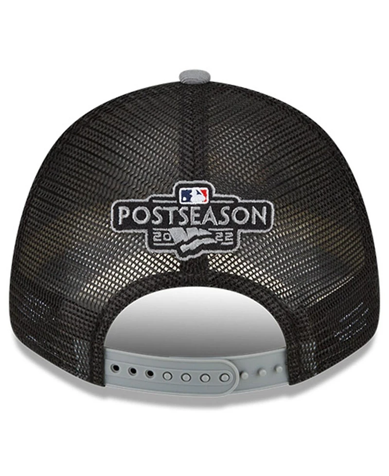 Men's New Era Gray New York Yankees 2022 Division Series Winner Locker Room 9FORTY Snapback Hat