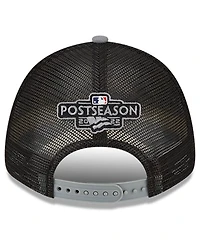 Men's New Era Gray New York Yankees 2022 Division Series Winner Locker Room 9FORTY Snapback Hat