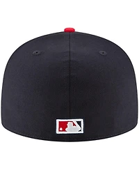 Men's New Era Navy Washington Senators Cooperstown Collection Wool 59FIFTY Fitted Hat