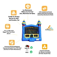JumpOrange Melting Artic Commercial Grade Bounce House 13x13 for Kids and Adults (with Blower), Basketball Hoop, Outdoor Indoor, Bouncer Jumper, Birth