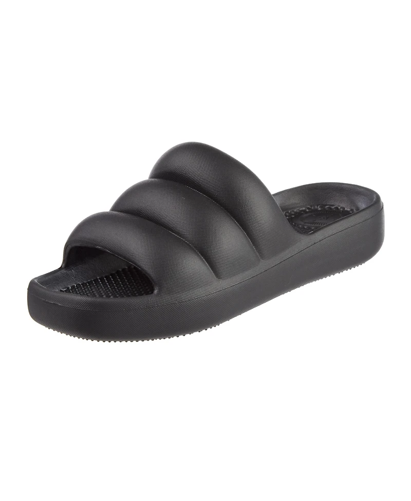 Totes Women's Molded Puffy Slide with Everywear