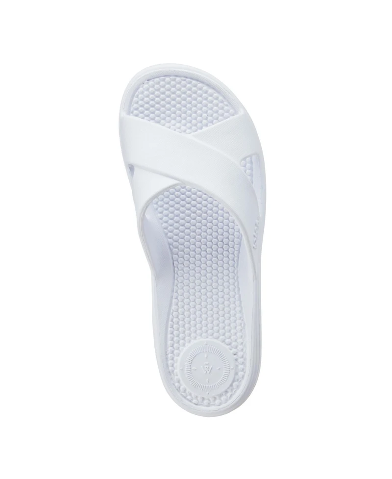Totes Women's Molded Cross Slide Sandals with Everywear