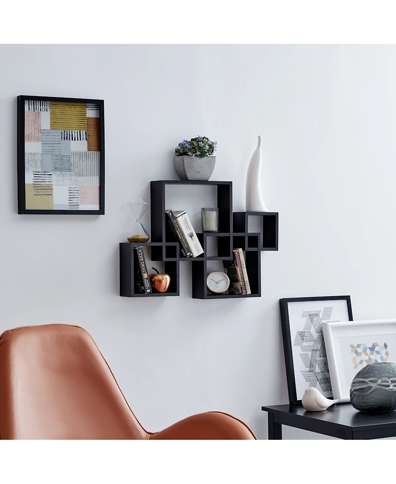 Danya B Intersecting Cube Shelves - Black