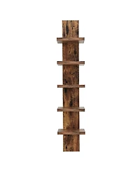 Danya B Utility Column Spine Wall Shelves, Pine
