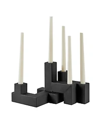 Danya B Contemporary Metal 2-Piece Stacking Candelabra Taper Candle Holder Set