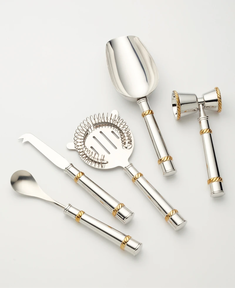 Reed & Barton Roseland Metal Bar Tool, Set of 5