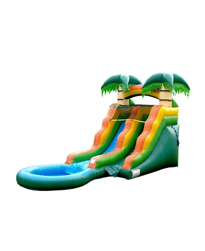 HeroKiddo 13 Summer Breeze Commercial Grade Water Slide with Pool for Kids and Adults (with Blower), Wet Dry Use, Outdoor Indoor, Birthday Party, Rent