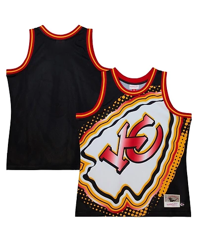 Men's Mitchell & Ness Black Kansas City Chiefs Big Face 7.0 Fashion Tank Top
