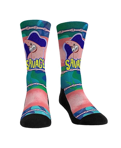 Men's and Women's Rock 'Em Socks SpongeBob Square Pants Savage Patrick Showtime Crew
