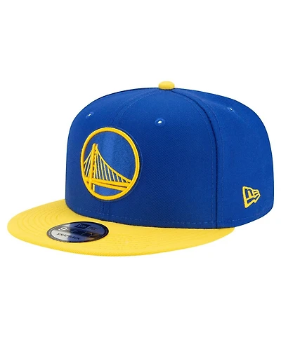 Men's New Era Royal, Gold Golden State Warriors Official Team Color 2Tone 9FIFTY Snapback Hat