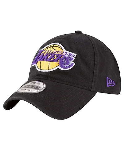 Men's New Era Black Los Angeles Lakers Team 2.0 9TWENTY Adjustable Hat