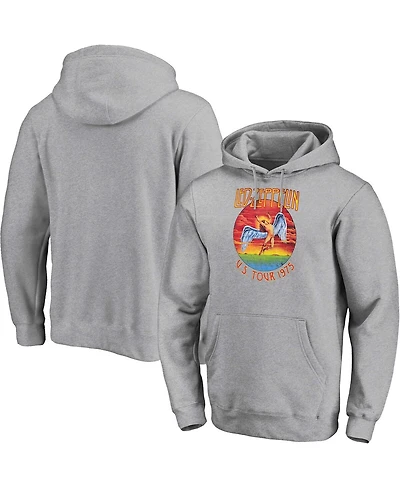 Men's and Women's Led Zeppelin Heather Gray Graphic Pullover Hoodie