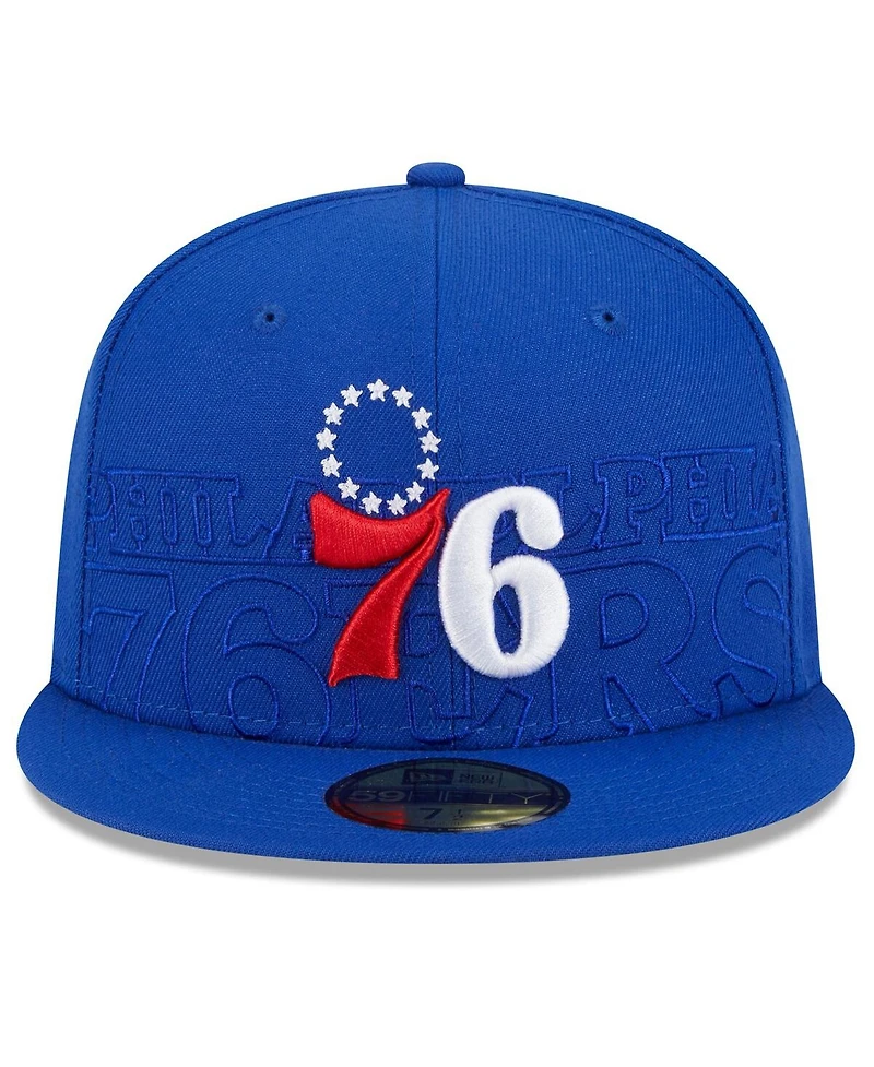 Men's New Era Royal Philadelphia 76ers 2023 Nba Draft 59FIFTY Fitted Hat