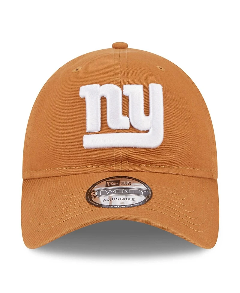Men's New Era Brown New York Giants Main Core Classic 2.0 9TWENTY Adjustable Hat