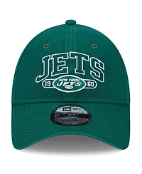 Youth Boys New Era Green New York Jets Outline 9FORTY Adjustable Hat