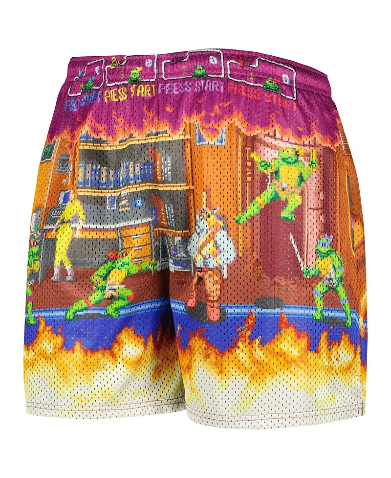 Men's Chalk Line Purple Teenage Mutant Ninja Turtles The Arcade Game Shorts