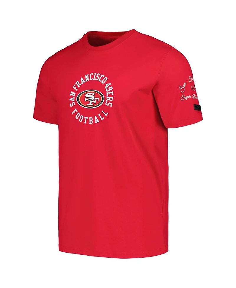 Men's Pro Standard Scarlet San Francisco 49ers Hybrid T-shirt