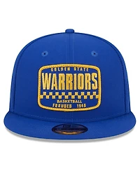 Men's New Era Royal Golden State Warriors 2024 Nba All-Star Game Rally Drive Finish Line Patch 9FIFTY Snapback Hat