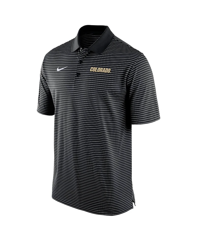 Men's Nike Black Colorado Buffaloes Stadium Stripe Performance Team Polo Shirt