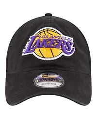 Men's New Era Black Los Angeles Lakers Team 2.0 9TWENTY Adjustable Hat