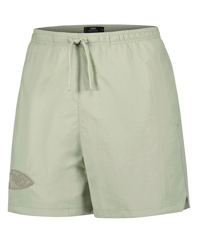 Men's Pro Standard Light Green Kansas City Chiefs Neutrals 2.0 Woven Shorts
