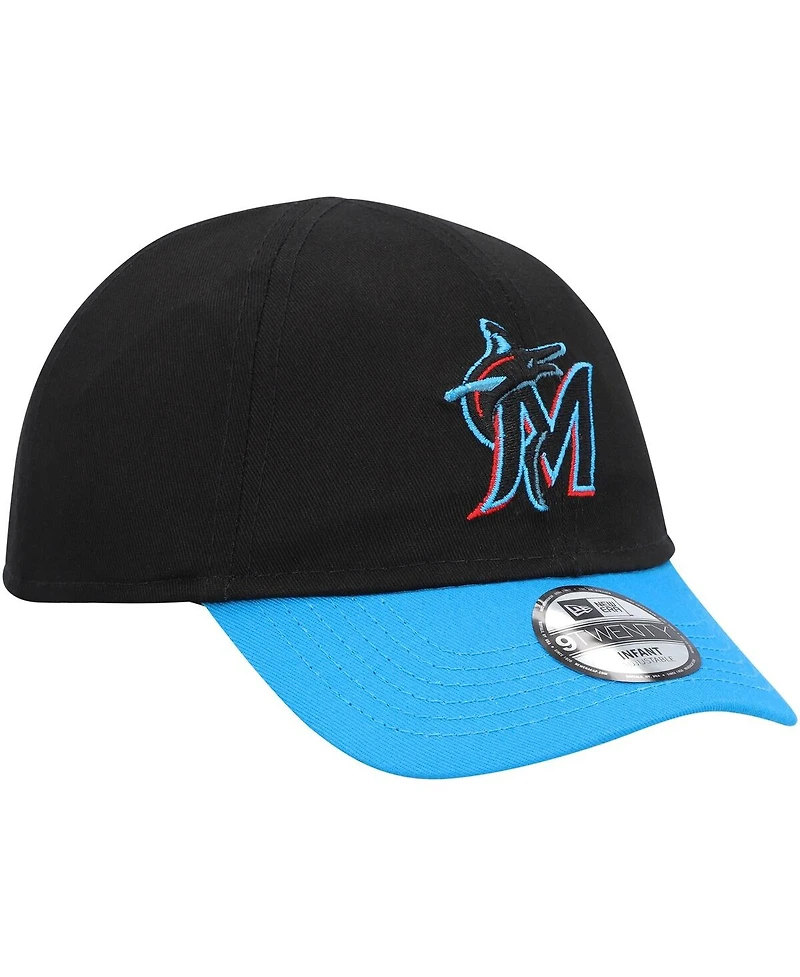 Baby Boys and Girls New Era Black Miami Marlins Team Color My First 9TWENTY Flex Hat