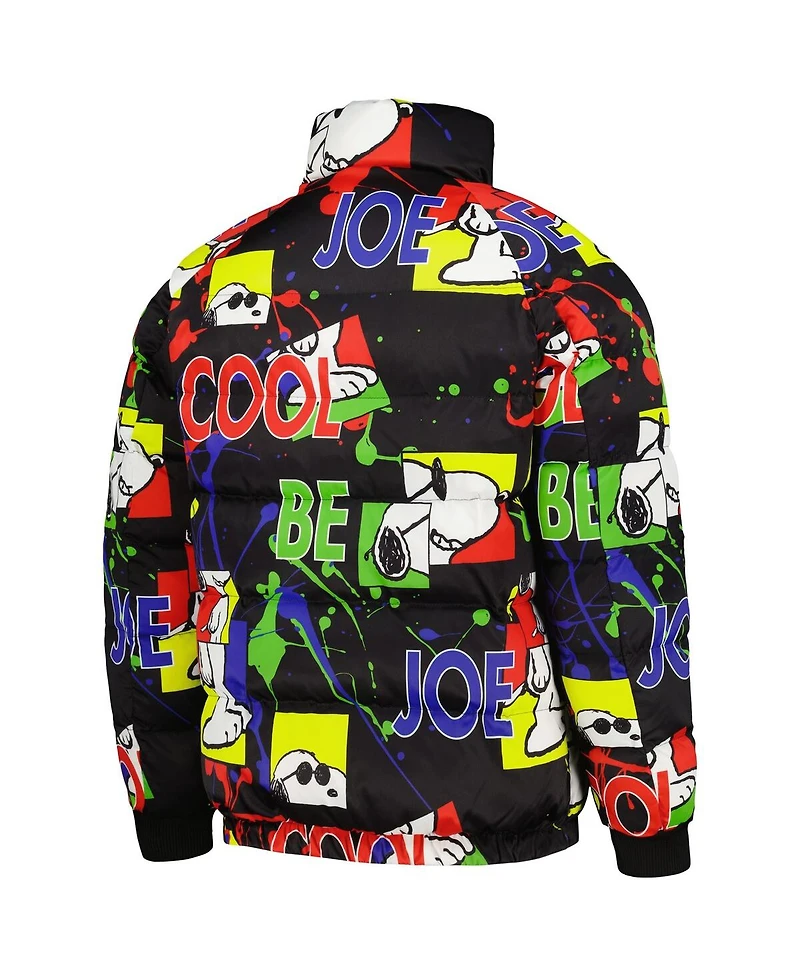 Men's Freeze Max Black Peanuts Joe Cool Raglan Full-Zip Puffer Jacket