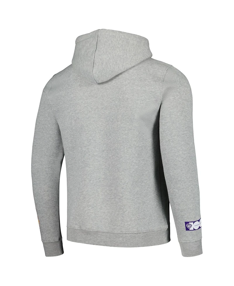 Men's Freeze Max Heather Gray Looney Tunes Pullover Hoodie