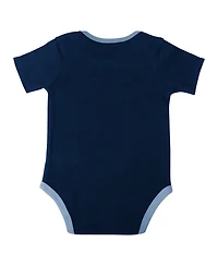 Baby Boys and Girls Navy, Light Blue, Gray Memphis Grizzlies Bank Shot Bodysuit, Hoodie T-shirt and Shorts Set